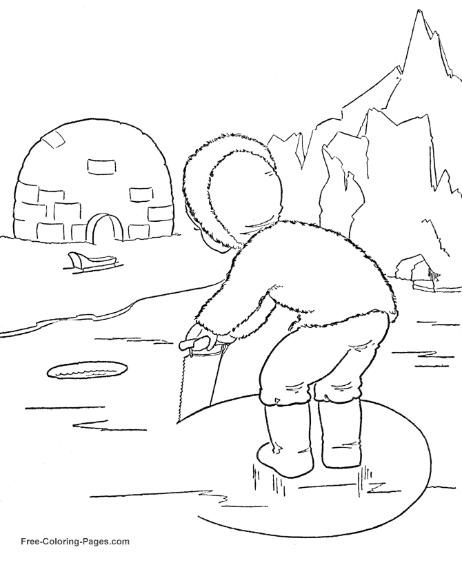 Coloring page: Winter season (Nature) #164570 - Free Printable Coloring Pages