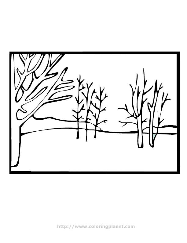 Coloring page: Winter season (Nature) #164602 - Free Printable Coloring Pages