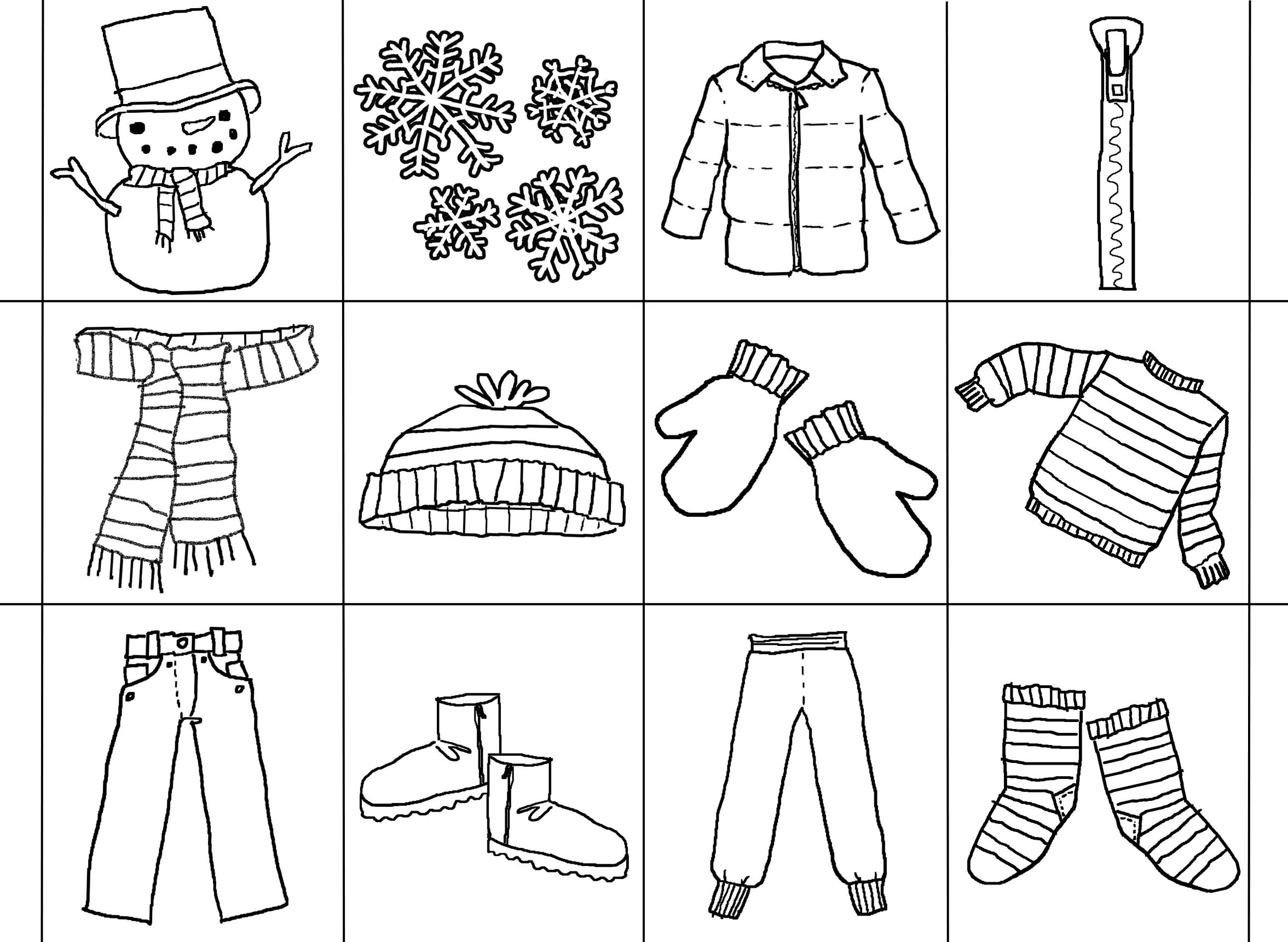 Winter Clothes Drawing PNG Transparent Images Free Download | Vector Files  | Pngtree