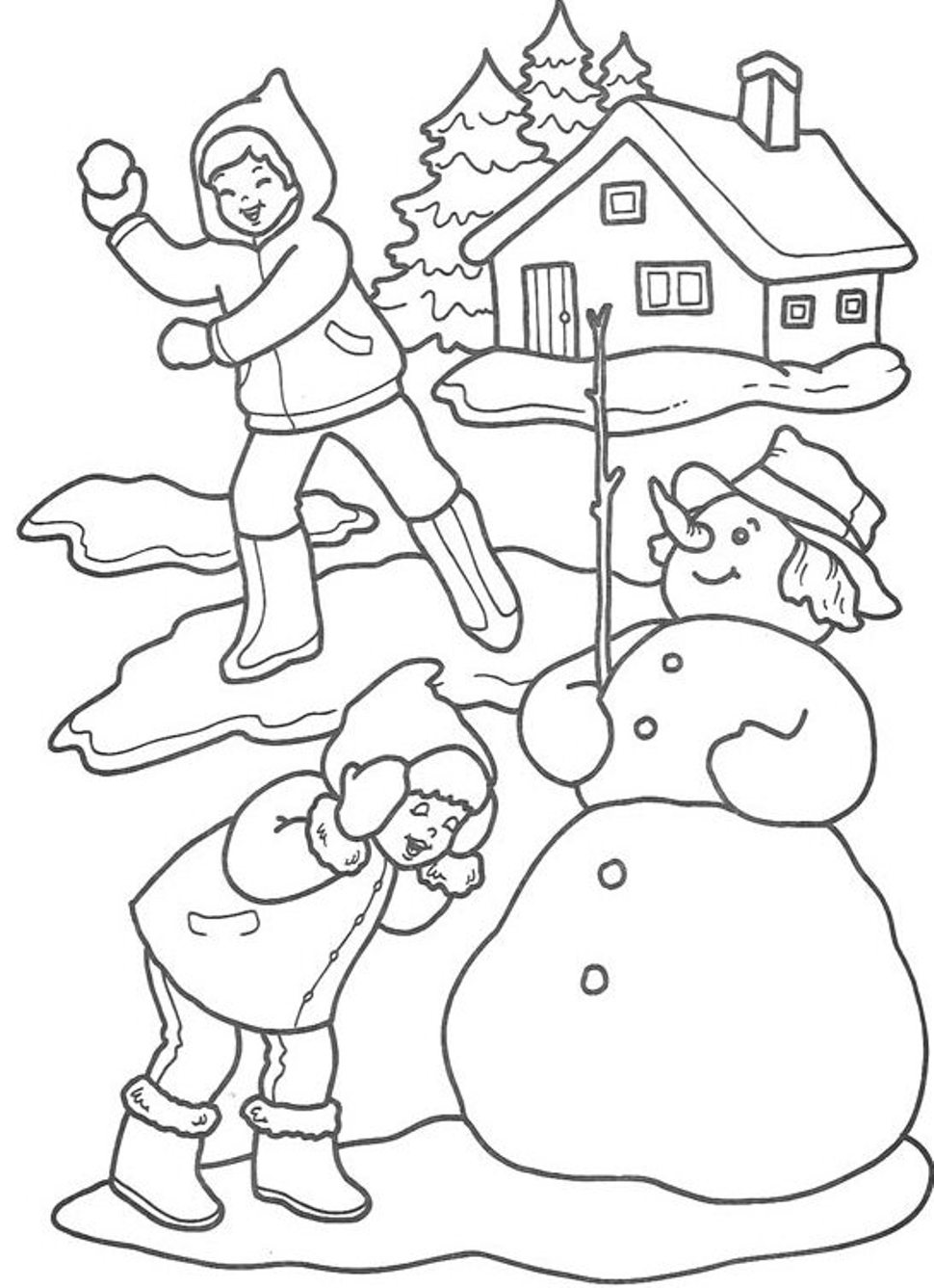 Coloring page: Winter season (Nature) #164672 - Free Printable Coloring Pages