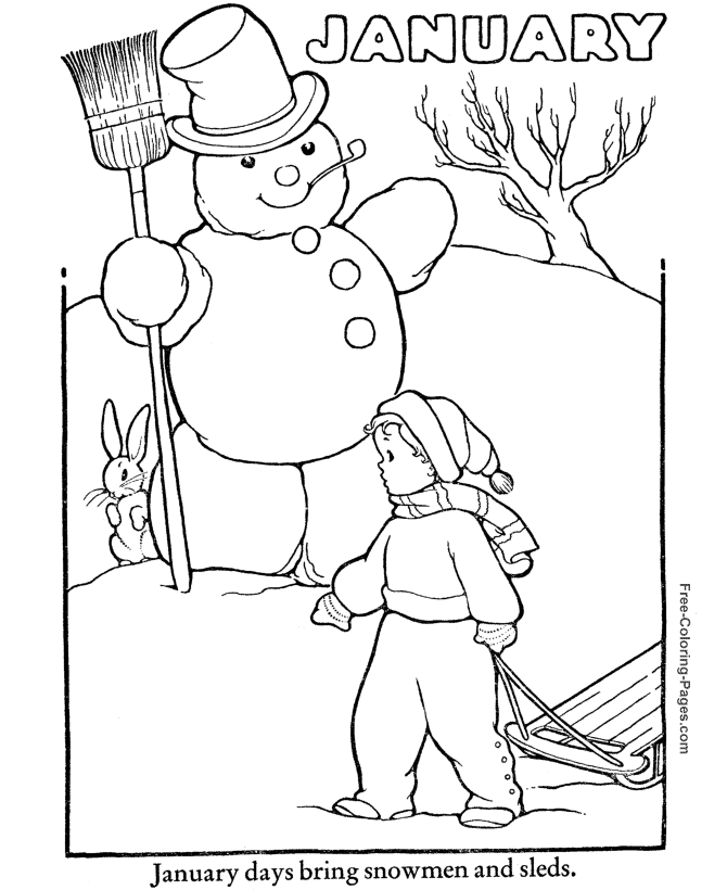 Coloring page: Winter season (Nature) #164677 - Free Printable Coloring Pages