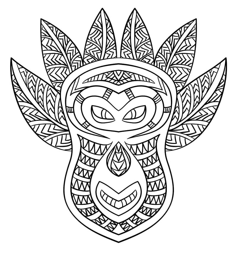Free printable African Mask coloring page #219158 from Objects collection