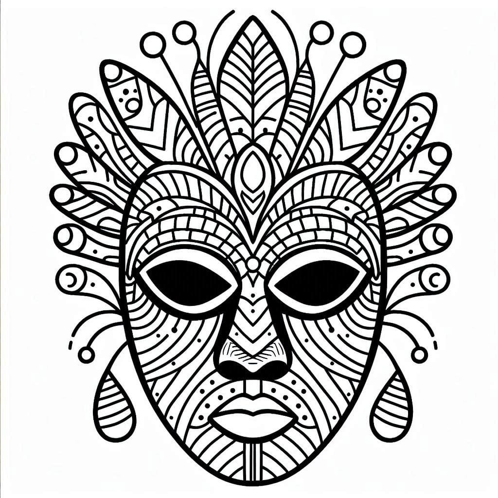 Free printable African Mask coloring page #219163 from Objects collection