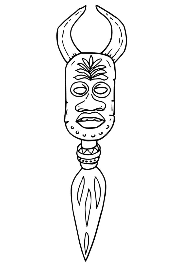 Free printable African Mask coloring page #219170 from Objects collection