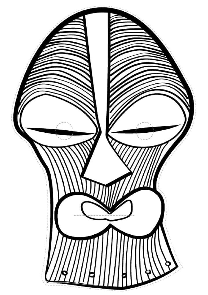 Free printable African Mask coloring page #219174 from Objects collection