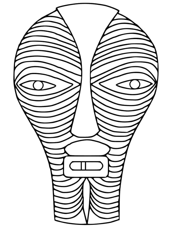 Free printable African Mask coloring page #219180 from Objects collection