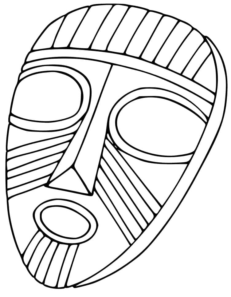 Free printable African Mask coloring page #219185 from Objects collection