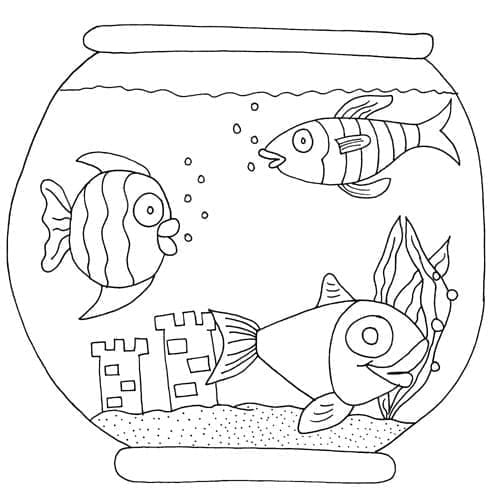 Free printable Aquarium coloring page #184545 from Objects collection Free printable Aquarium coloring page #184545 from Objects collection