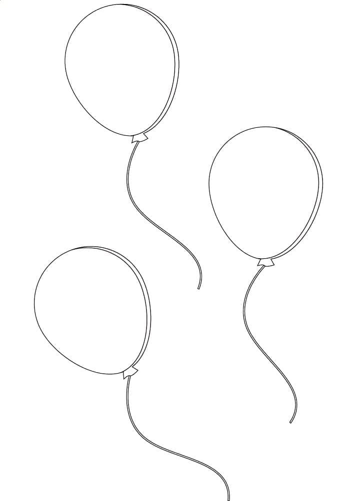 Free printable Balloon coloring page #184782 from Objects collection Free printable Balloon coloring page #184782 from Objects collection