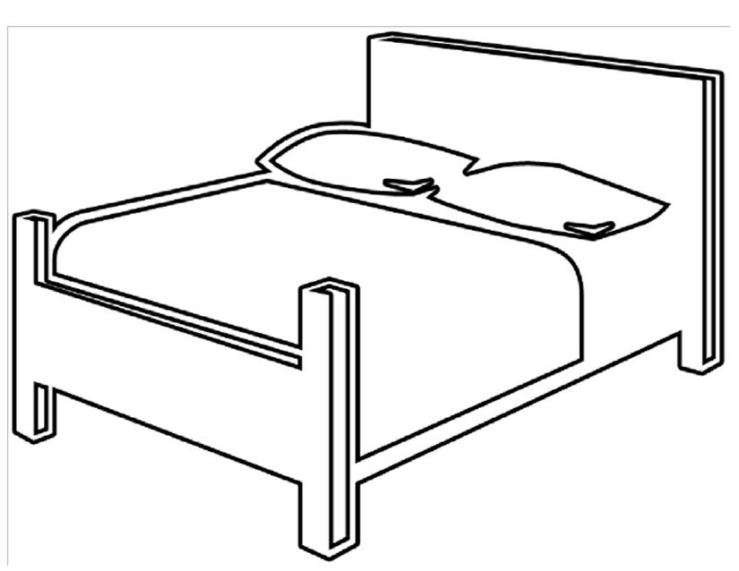 Coloring page: Bed (Objects) #167825 - Free Printable Coloring Pages