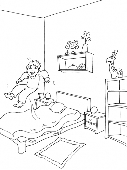 Coloring page: Bed (Objects) #167849 - Free Printable Coloring Pages