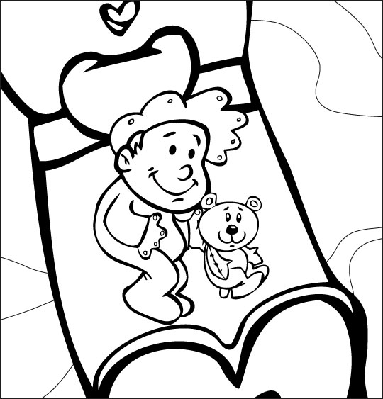 Coloring page: Bed (Objects) #167855 - Free Printable Coloring Pages