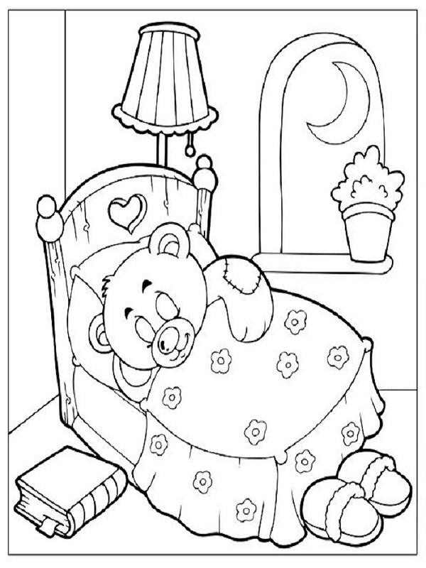 Coloring page: Bed (Objects) #167891 - Free Printable Coloring Pages