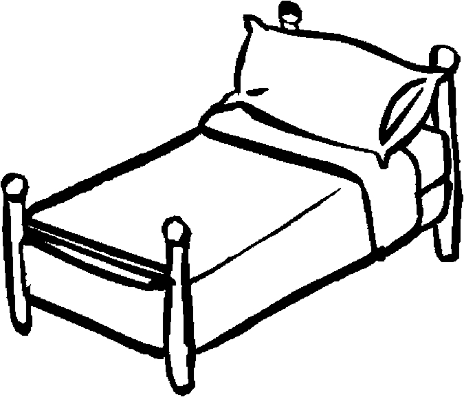 Drawings Bed (Objects) – Printable coloring pages