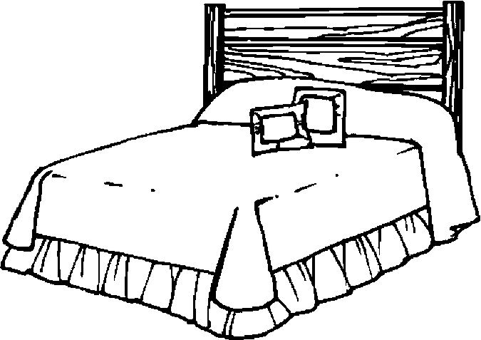 Coloring page: Bed (Objects) #168113 - Free Printable Coloring Pages
