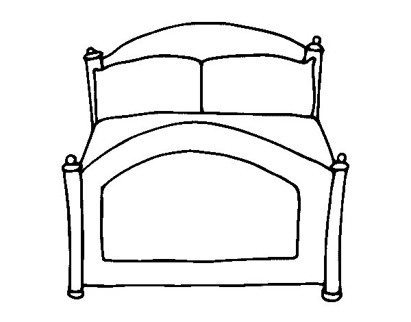 Coloring page: Bed (Objects) #168119 - Free Printable Coloring Pages