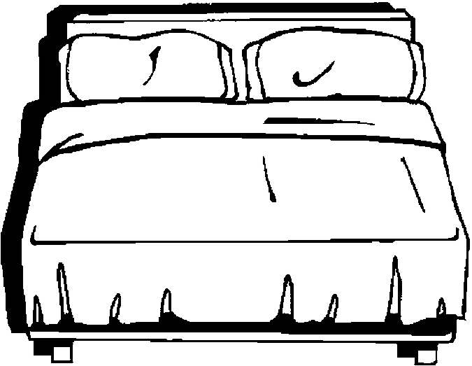 Coloring page: Bed (Objects) #168121 - Free Printable Coloring Pages