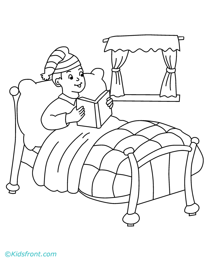 Coloring page: Bed (Objects) #168125 - Free Printable Coloring Pages
