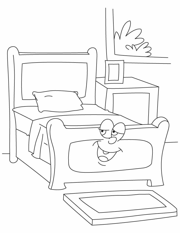 Coloring page: Bed (Objects) #168128 - Free Printable Coloring Pages