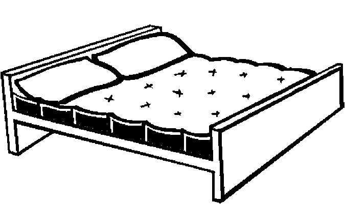 Coloring page: Bed (Objects) #168137 - Free Printable Coloring Pages