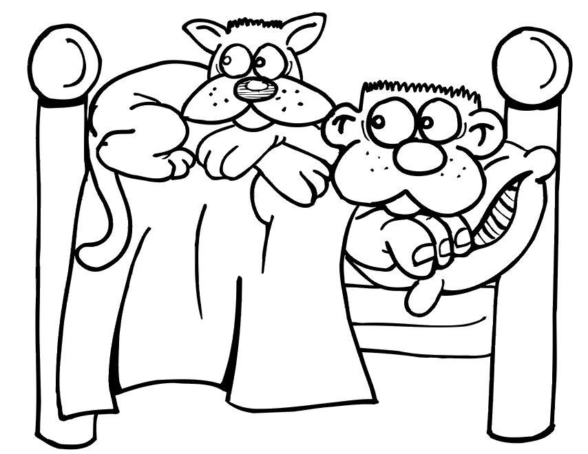 Coloring page: Bed (Objects) #168154 - Free Printable Coloring Pages