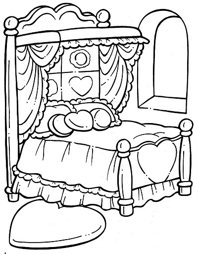 Coloring page: Bed (Objects) #168173 - Free Printable Coloring Pages