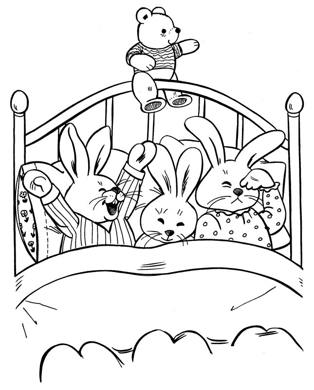 Coloring page: Bed (Objects) #168188 - Free Printable Coloring Pages