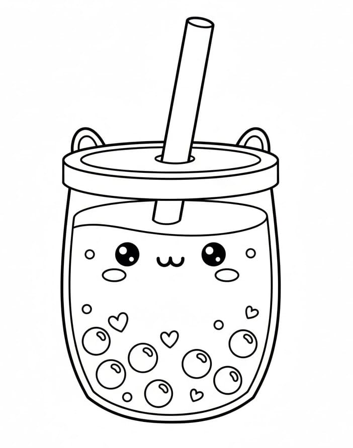 Free printable Bubble Tea coloring page #221505 from Objects collection Free printable Bubble Tea coloring page #221505 from Objects collection