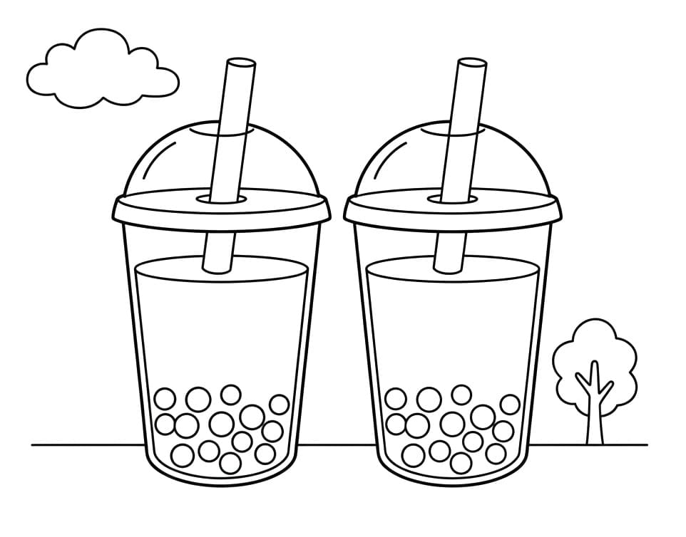 Free printable Bubble Tea coloring page #221506 from Objects collection Free printable Bubble Tea coloring page #221506 from Objects collection
