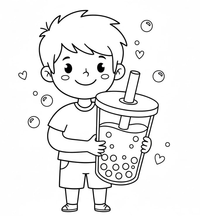 Free printable Bubble Tea coloring page #221519 from Objects collection Free printable Bubble Tea coloring page #221519 from Objects collection