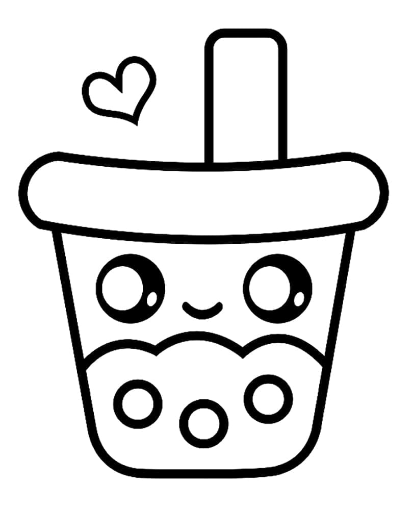 Free printable Bubble Tea coloring page #221523 from Objects collection Free printable Bubble Tea coloring page #221523 from Objects collection