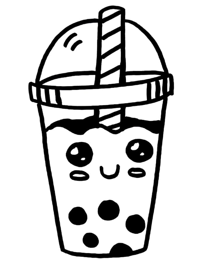 Free printable Bubble Tea coloring page #221524 from Objects collection Free printable Bubble Tea coloring page #221524 from Objects collection