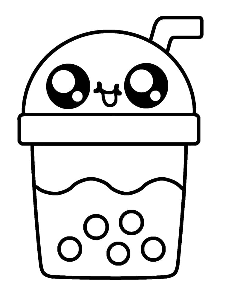 Free printable Bubble Tea coloring page #221530 from Objects collection