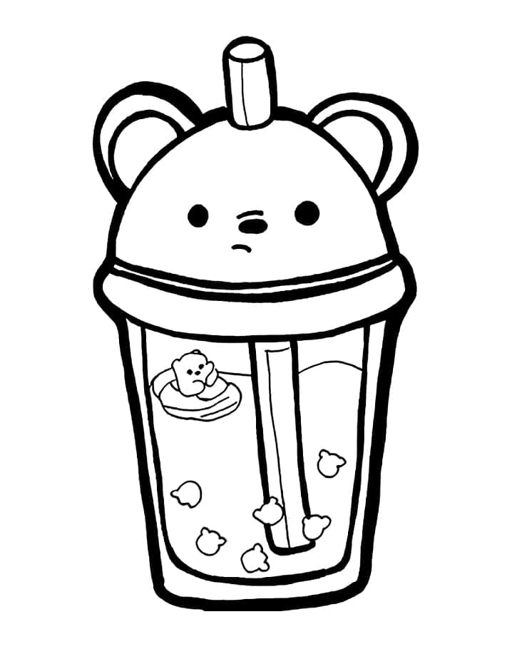 Free printable Bubble Tea coloring page #221532 from Objects collection