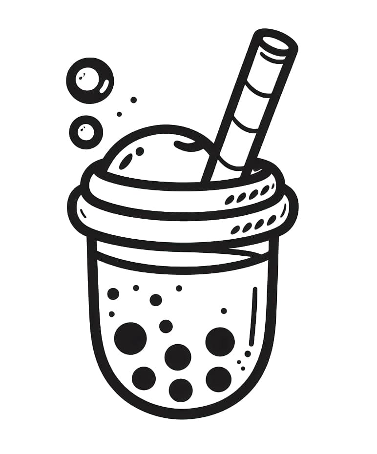 Free printable Bubble Tea coloring page #221535 from Objects collection