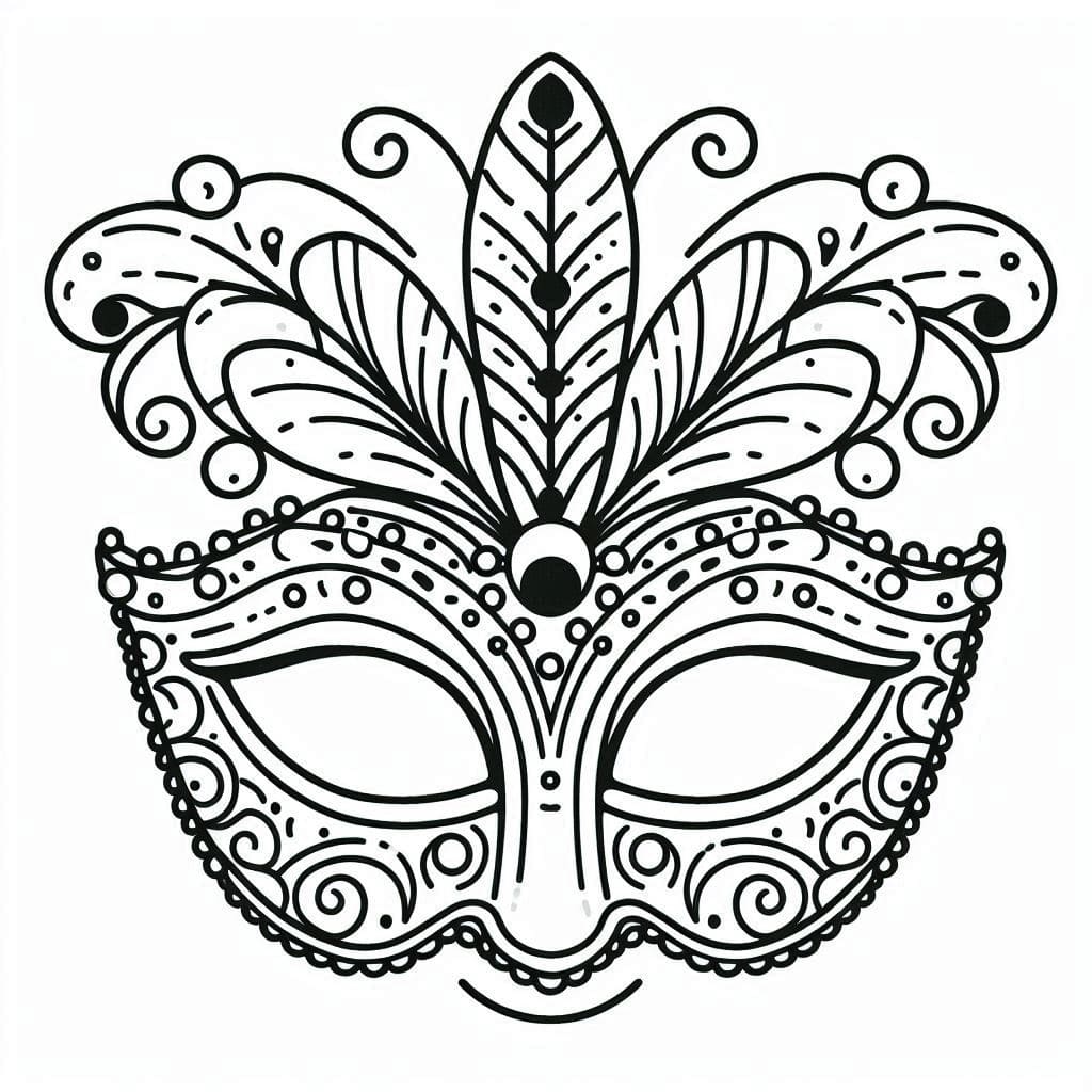 Free printable Carnival Mask coloring page #216541 from Objects collection Free printable Carnival Mask coloring page #216541 from Objects collection