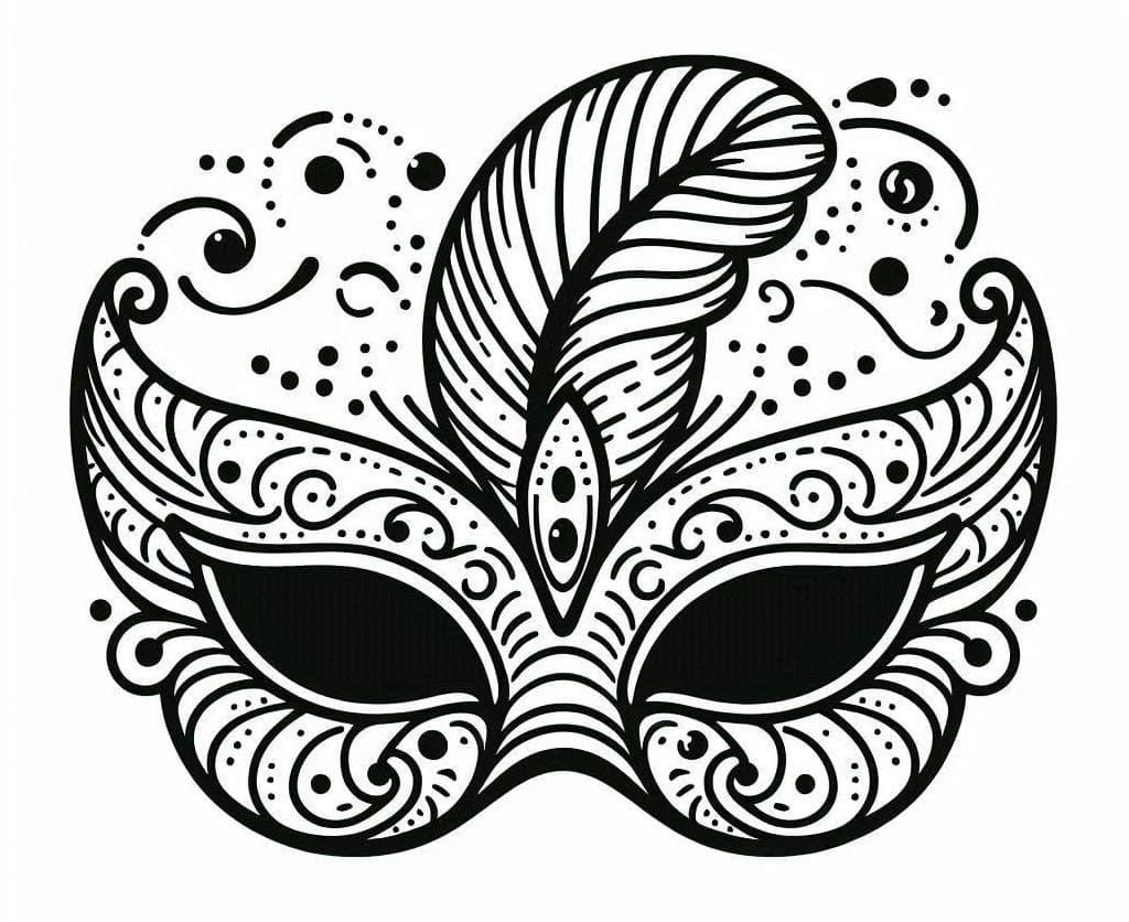 Free printable Carnival Mask coloring page #216544 from Objects collection