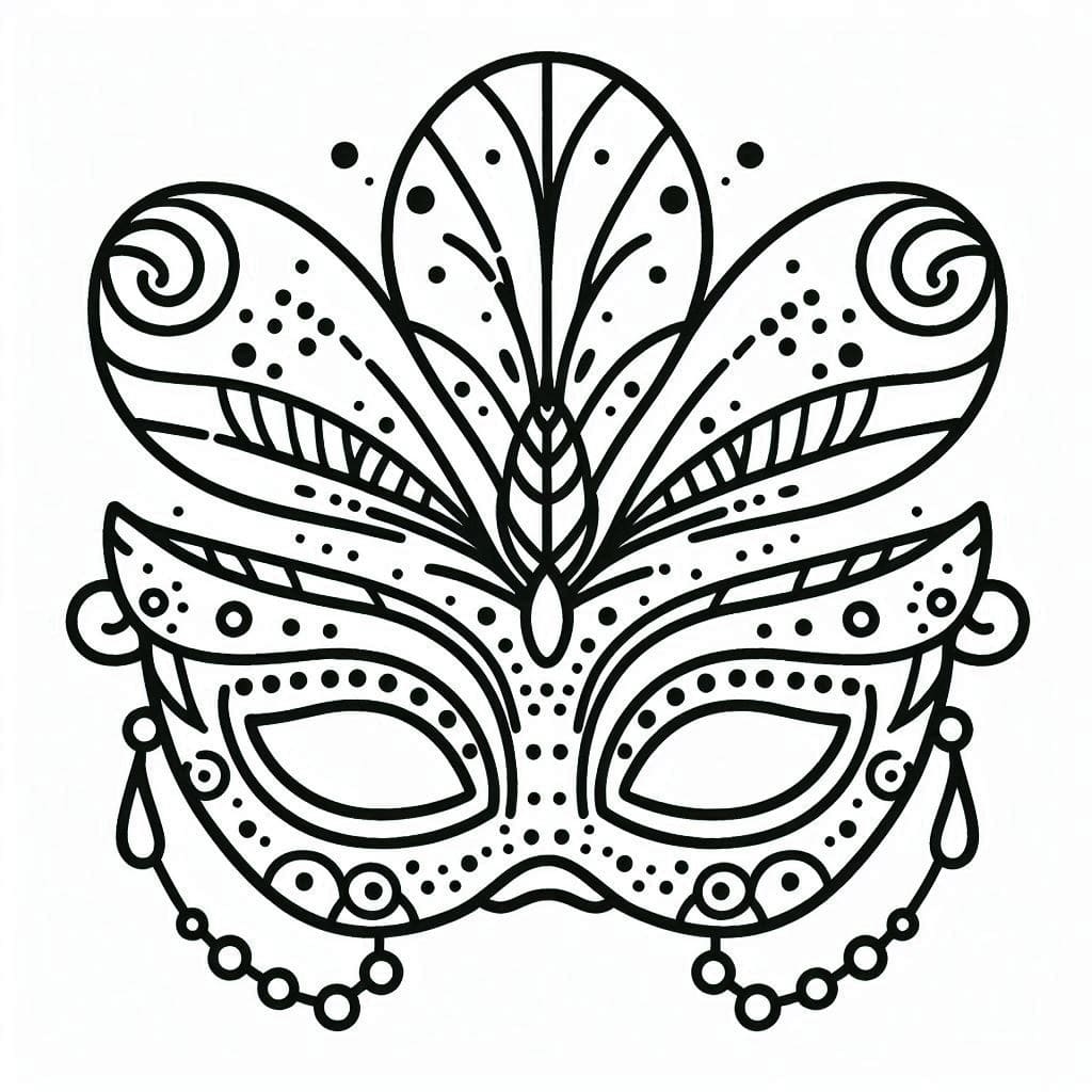 Free printable Carnival Mask coloring page #216545 from Objects collection