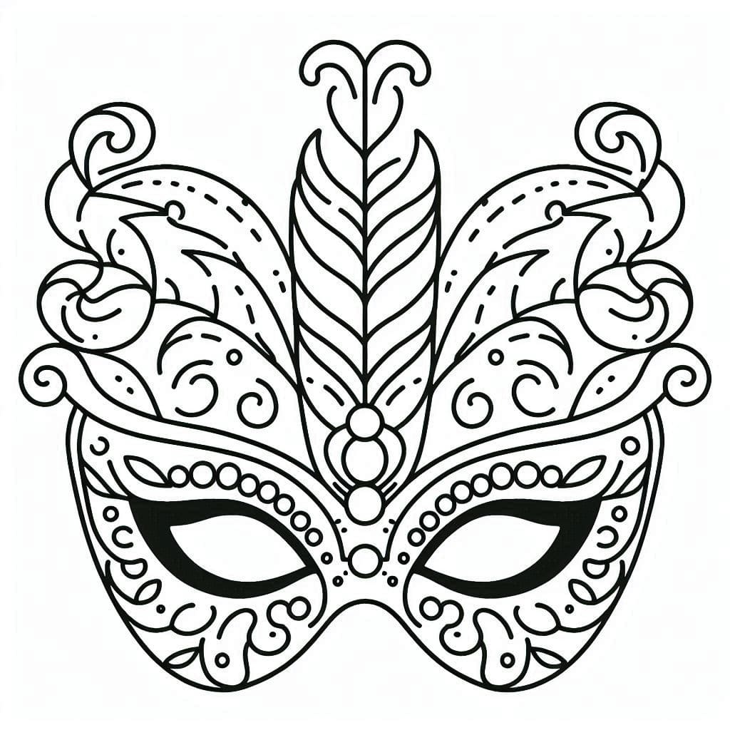 Free printable Carnival Mask coloring page #216546 from Objects collection