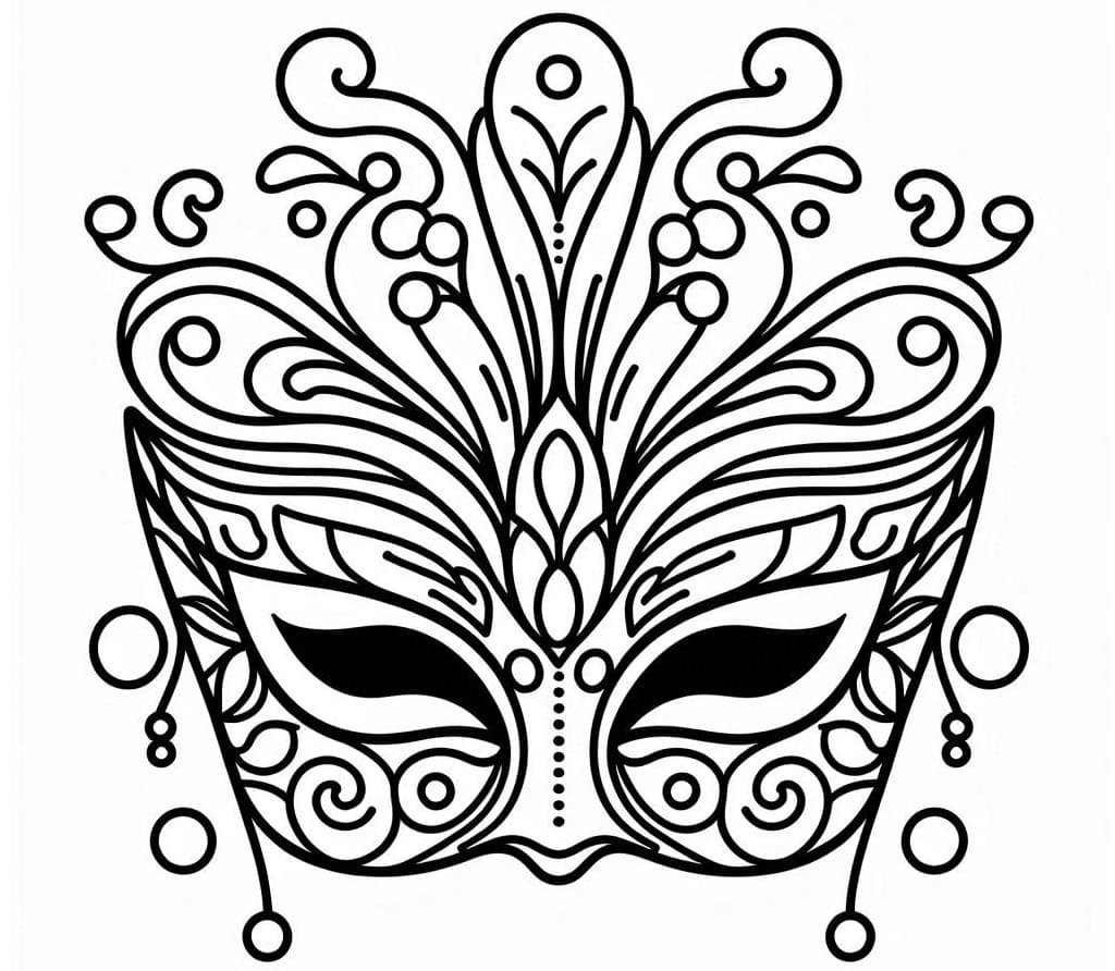 Free printable Carnival Mask coloring page #216548 from Objects collection