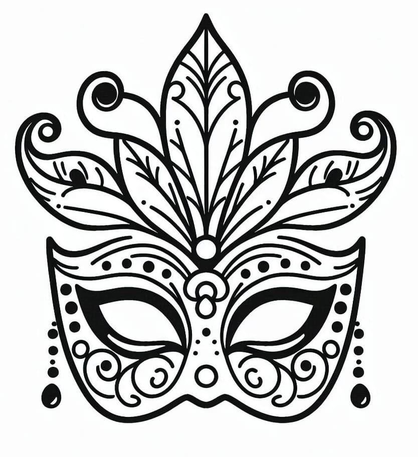 Free printable Carnival Mask coloring page #216553 from Objects collection Free printable Carnival Mask coloring page #216553 from Objects collection