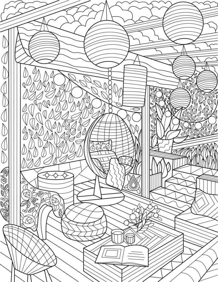 Free printable Chair coloring page #180476 from Objects collection