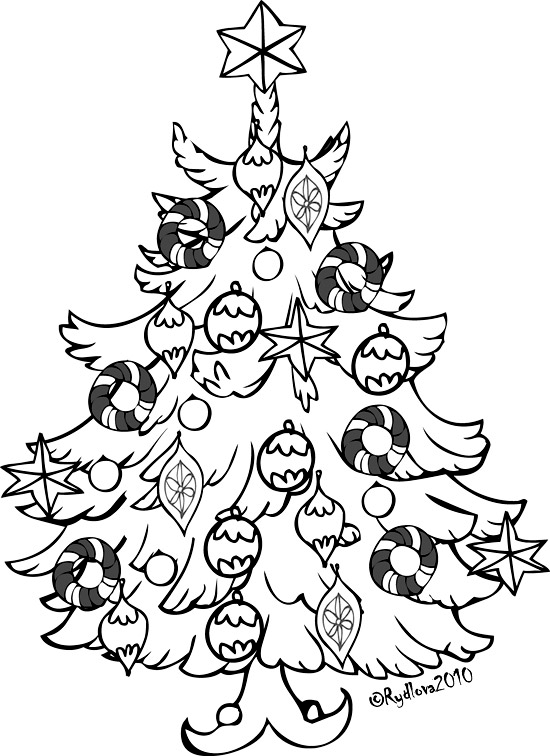 Coloring page: Christmas Tree (Objects) #167459 - Free Printable Coloring Pages
