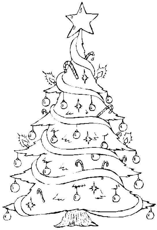 Coloring page: Christmas Tree (Objects) #167497 - Free Printable Coloring Pages