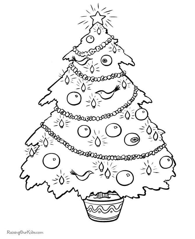 Coloring page: Christmas Tree (Objects) #167522 - Free Printable Coloring Pages