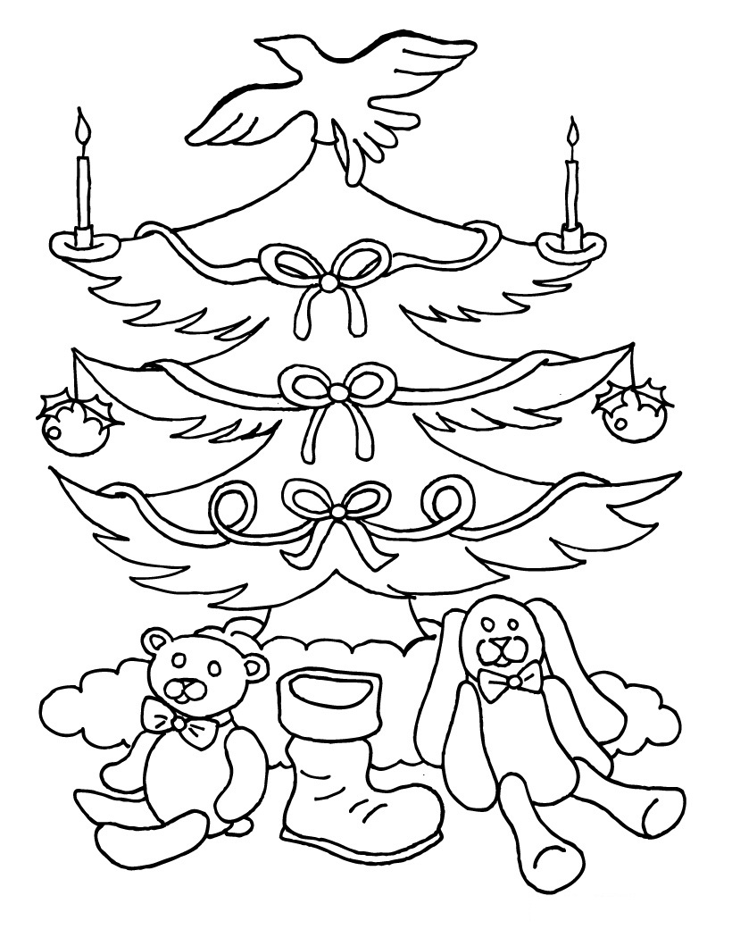 Coloring page: Christmas Tree (Objects) #167537 - Free Printable Coloring Pages