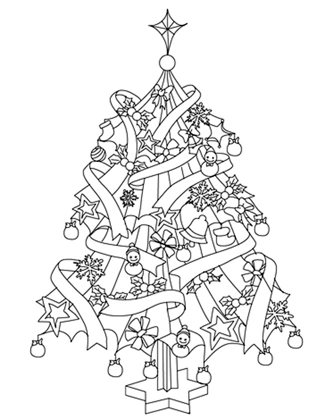 Coloring page: Christmas Tree (Objects) #167549 - Free Printable Coloring Pages