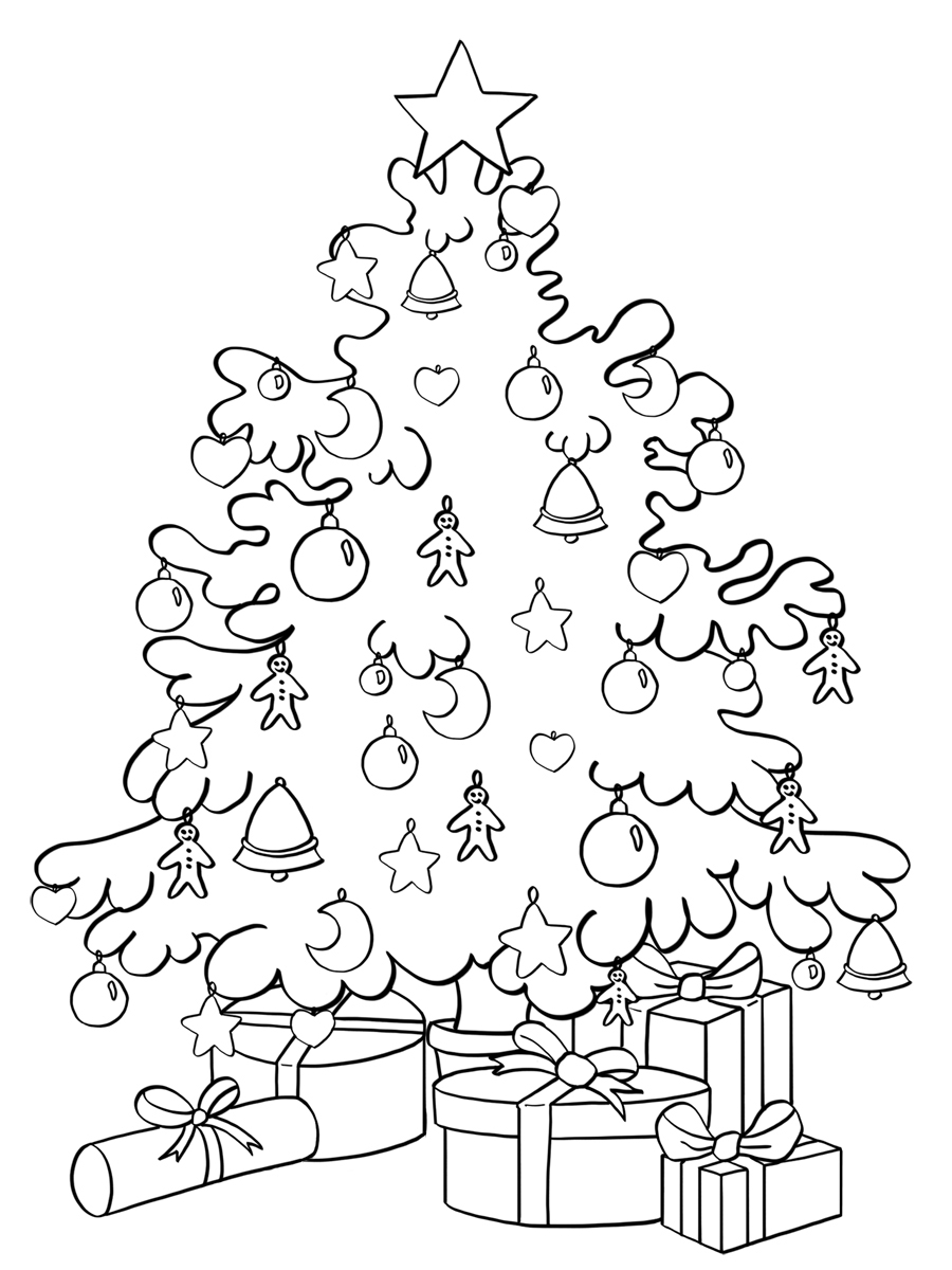 Coloring page: Christmas Tree (Objects) #167565 - Free Printable Coloring Pages