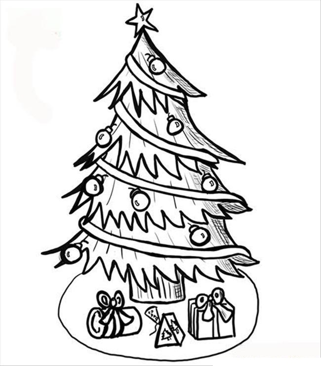 Coloring page: Christmas Tree (Objects) #167576 - Free Printable Coloring Pages