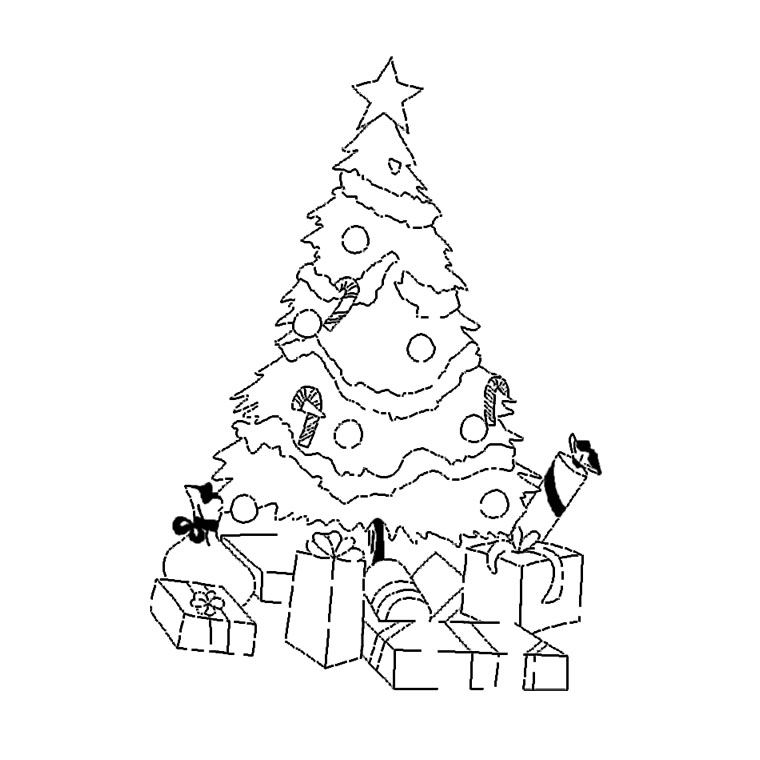 Coloring page: Christmas Tree (Objects) #167613 - Free Printable Coloring Pages